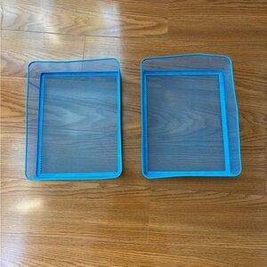 2 Blue Target Mesh Containers